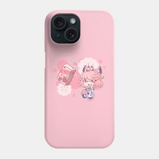 Aki Cow Girl Chibi Phone Case