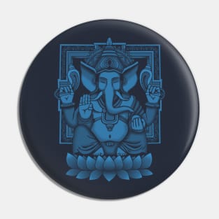 Blue Ganesh Halftone Pin