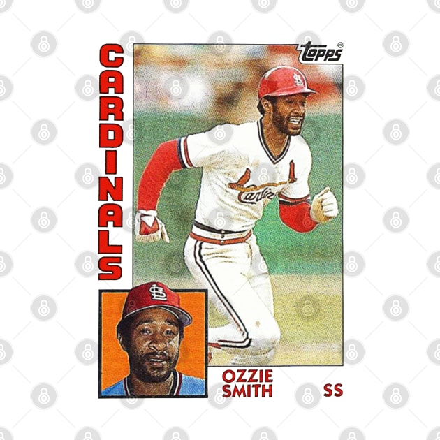 Cardinals Ozzie Smith - Vintage Trading Card by CultOfRomance