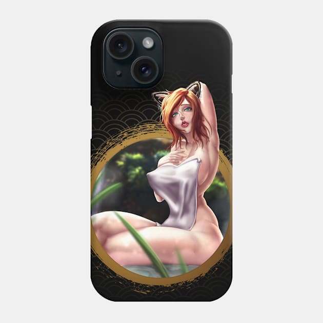 Foxy Girl Onsen Phone Case by DDxDD