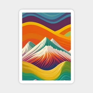 Rainbow Mountain Magnet