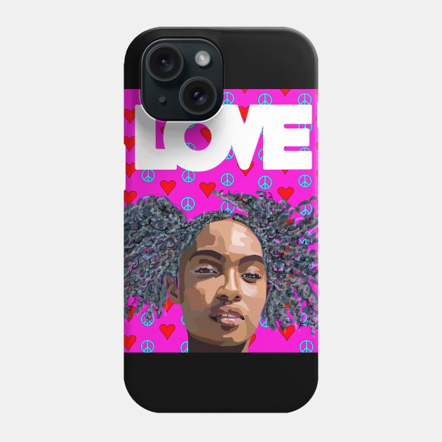 Love and Peace Phone Case by Lynndarakos