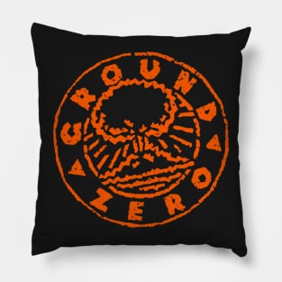 ground zero - orange Pillow