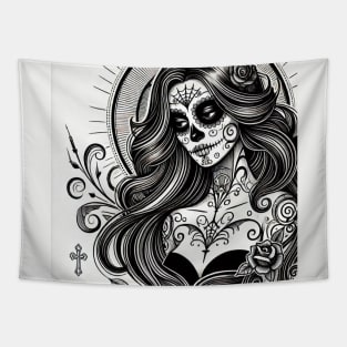 The gothic catrina Tapestry