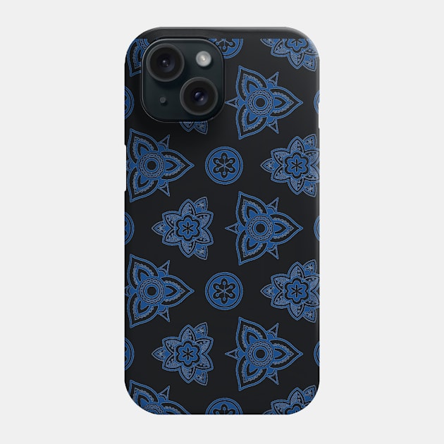 Blue Snowflakes Phone Case by Mandala & Me