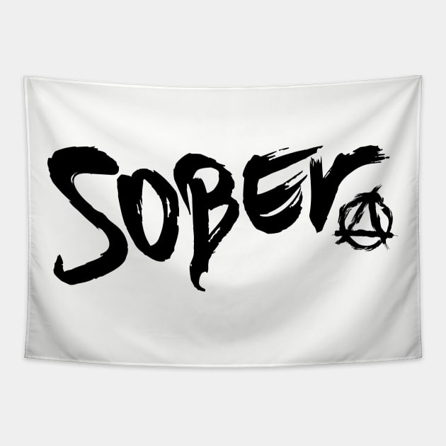 Sober with AA logo Tapestry by INpressMerch