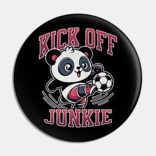 Kick Of Junkie Football Player Gift Pin