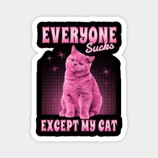 PINK CAT ADORABLE Magnet