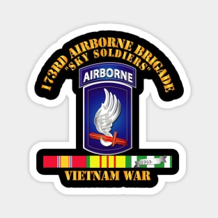 SSI - 173rd Airborne Brigade w VN SVC Ribbons Magnet