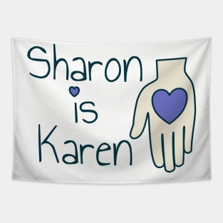 Sharing is Caring - hand with heart Tapestry