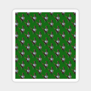 Pheasant pattern on green background Magnet