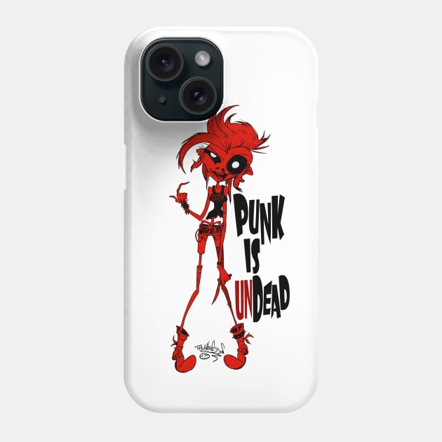Punk is Undead Phone Case by CombTheCombel