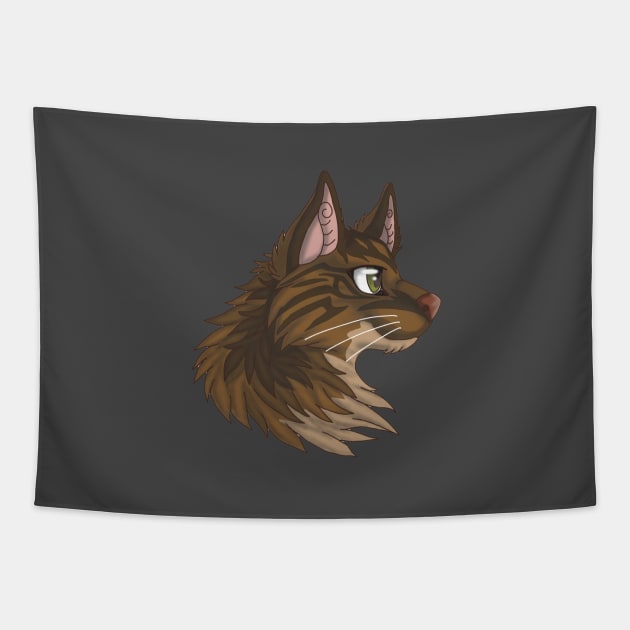 Light Brown Maine Coon Tapestry by Bamsdrawz