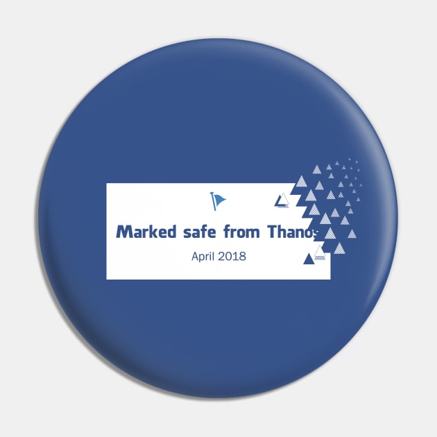 Marked Safe Pin by TrulyMadlyGeekly