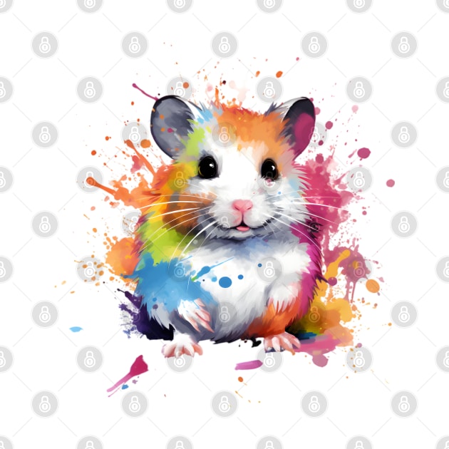 Colorful Hamster paint splatter by Scrapitsideways