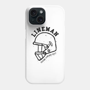 lineman serving pancakes daily foot ball helmet Phone Case