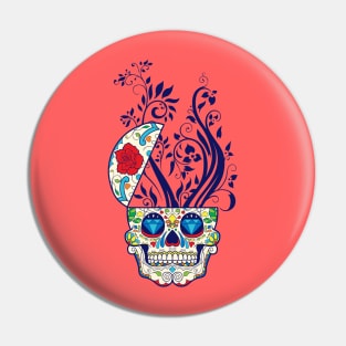 Mind Blown Sugar Skull Pin