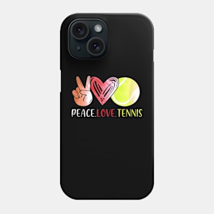 Peace Love Tennis Cute Design for men Women Teen Little Girl Phone Case