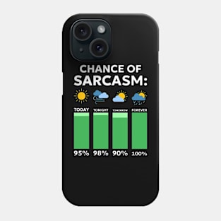 Funny Saying Chance Of Sarcasm Weather Forecast Sarcastic Humor Phone Case