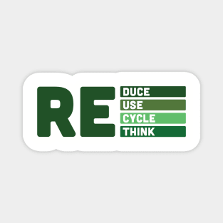 REduce REuse REcycle REthink Magnet