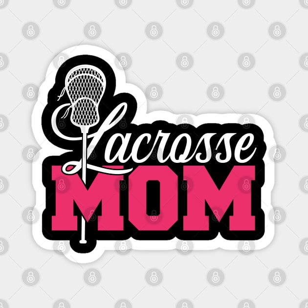 Cute Lacrosse Mom Magnet by White Martian