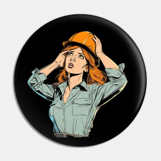 World's Okayest Construction Engineer v3 (no text) Pin