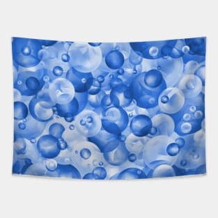 Bubbly Blue Bubble Pattern Tapestry