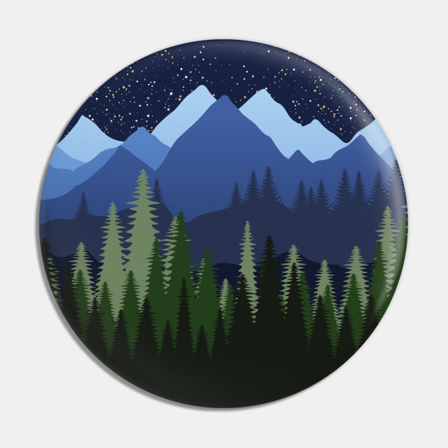 Forest and Mountains Pin by Kyarwon