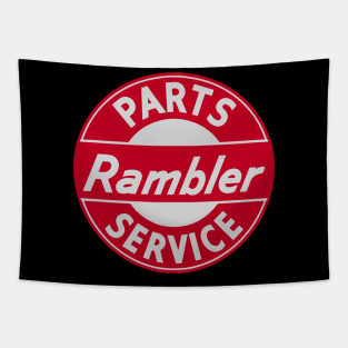 Rambler parts and service vintage sign Tapestry