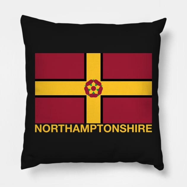 Northamptonshire County Flag - England Pillow by CityNoir