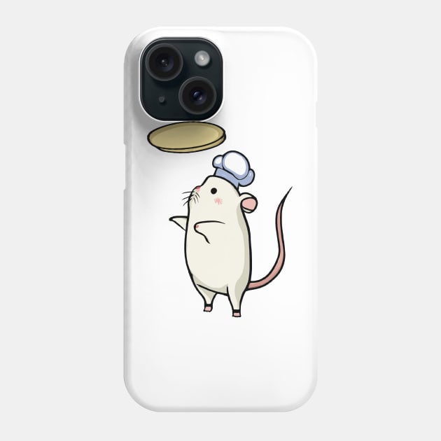 Super cute kawaii mouse gerbil making a pizza Phone Case by kawaii creatures