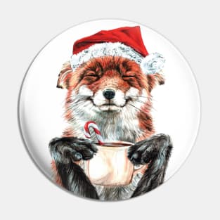 Morning Fox Christmas Pin