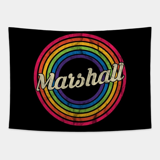 Marshall - Retro Rainbow Faded-Style Tapestry by MaydenArt