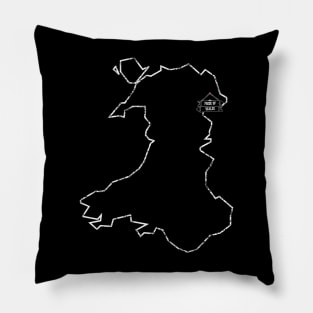 Wrexham Pride of Wales Outline Map Pillow