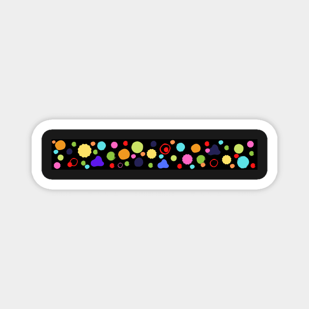 Repetitive multiple colorful circles design Magnet by JENNEFTRUST