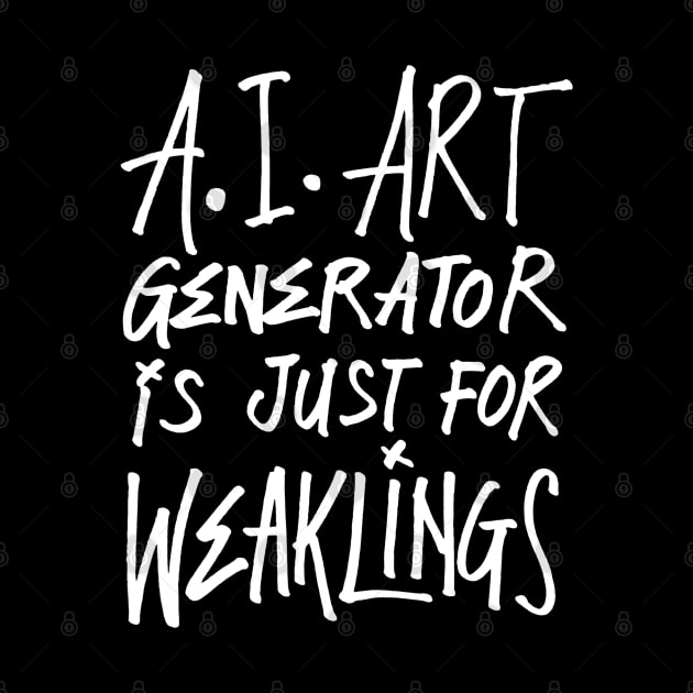 AI Art Just For Weaklings - Dark by MaximumLimit