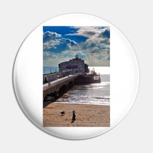 Bournemouth Pier And Beach Dorset England Pin