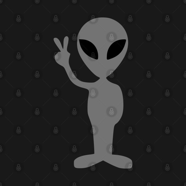 Alien Peace Sign by The Oddity Shoppe