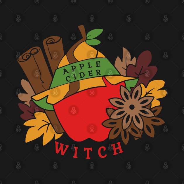 Apple Cider Witch bold colors by StudioBliz