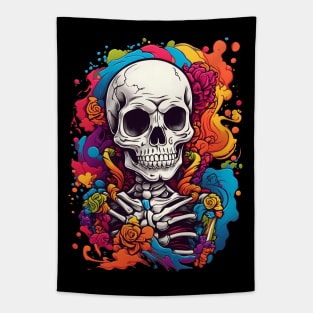 Rainbow Skeleton Tapestry