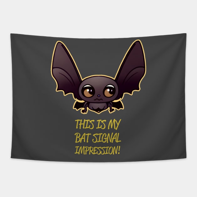 Bat Signal Kawaii Impression Tapestry by Edongski303 Teepublic Merch