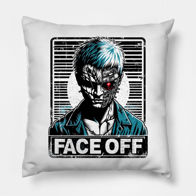 Face Off Pillow by Cutetopia