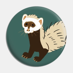 Creme Ferret Pin