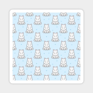 Hippo Hippopotamus Cute Animal Pattern Magnet