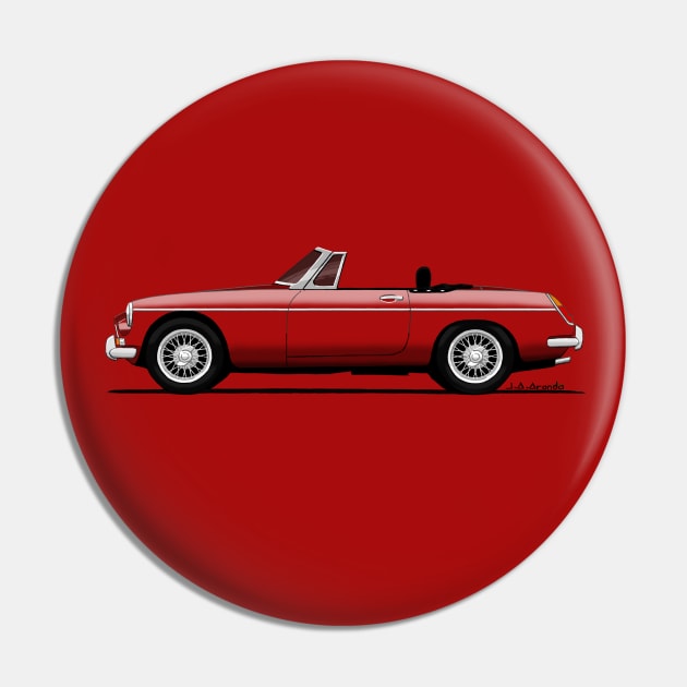 Drawing of the famous british roadster Pin by jaagdesign