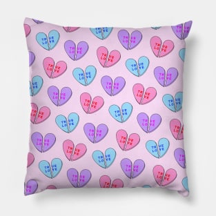 Broken Candy Hearts Pattern Pillow