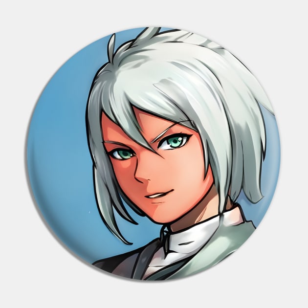 White Hair Anime Girl Pin by animegirlnft