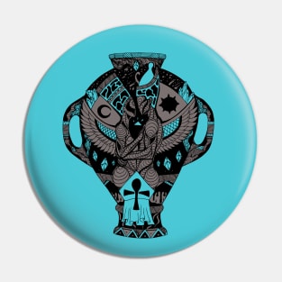 Blue Grey Divine Lovers Amphora Pin