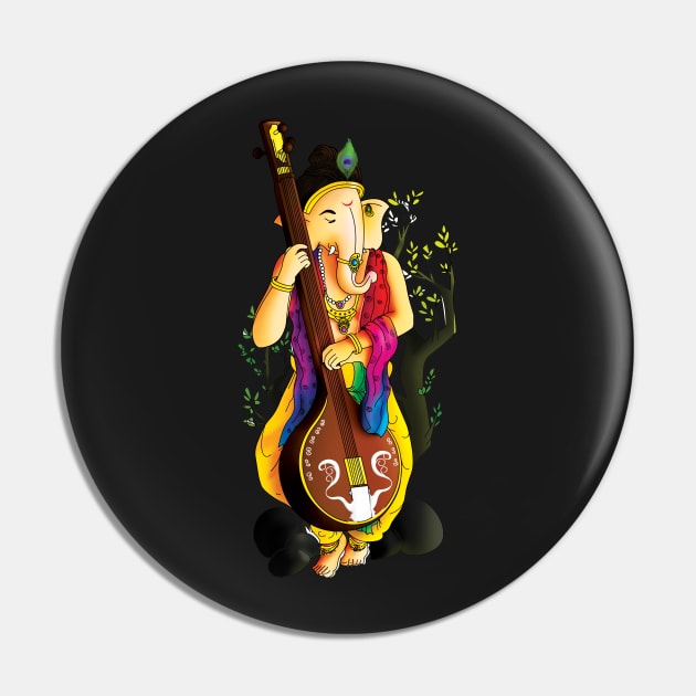 Ganesha : Veena Vadak Pin by swarna artz