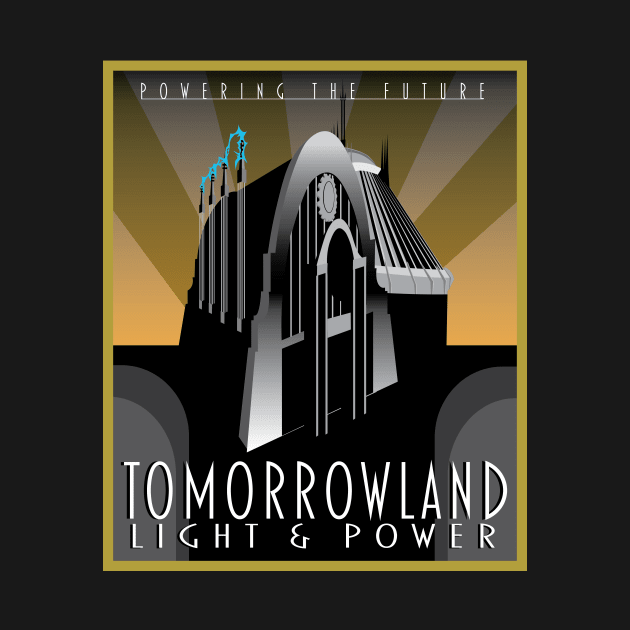 Tomorrowland Light and Power - Retro Art Deco Style by WearInTheWorld